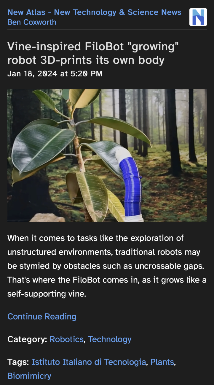 self-growing robot article