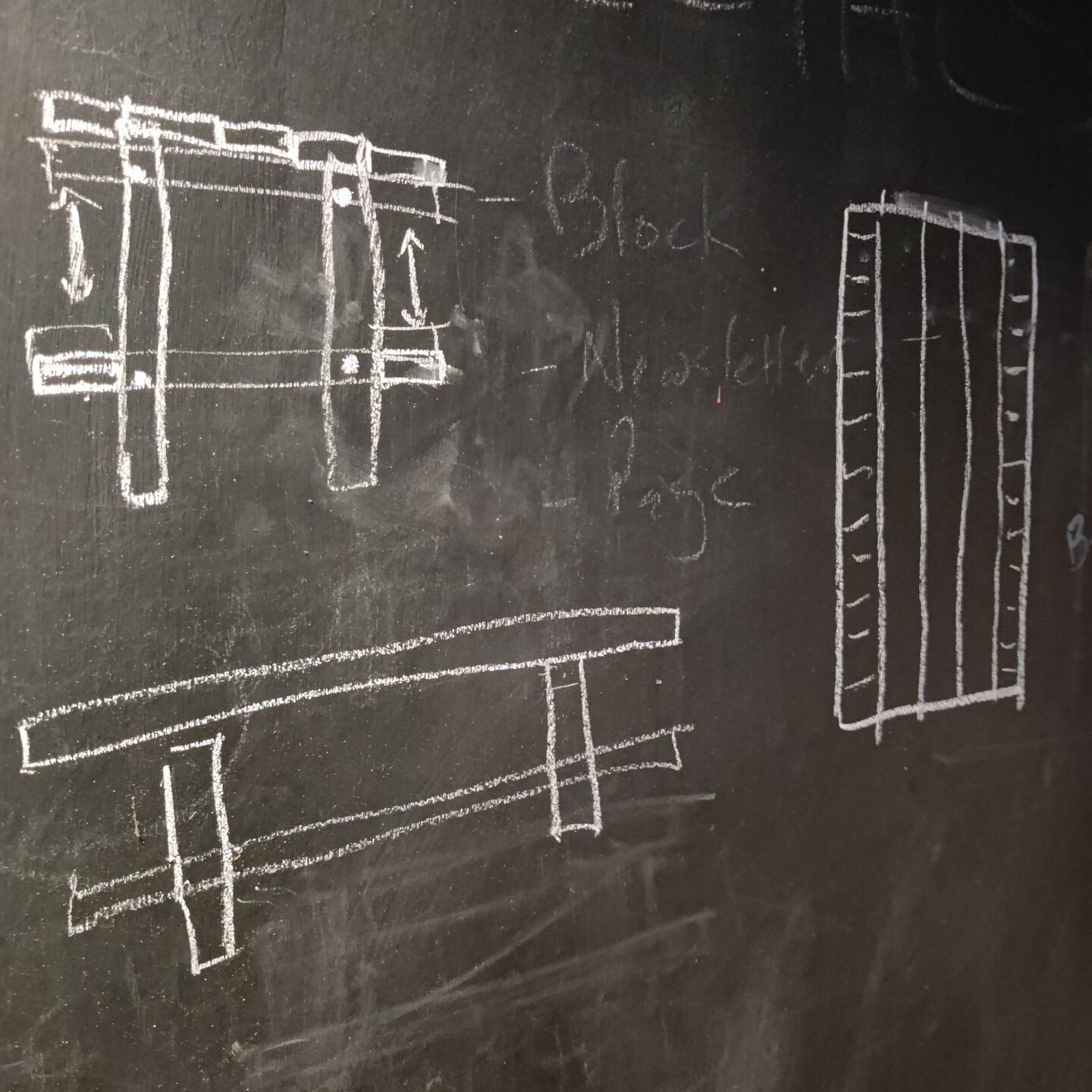 Chalkboard Sketch of Table